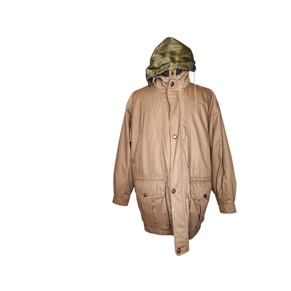 London Fog LIMITED EDITION Mens Nylon Jacket Removable Filler Brown Sz XL - Picture 1 of 9